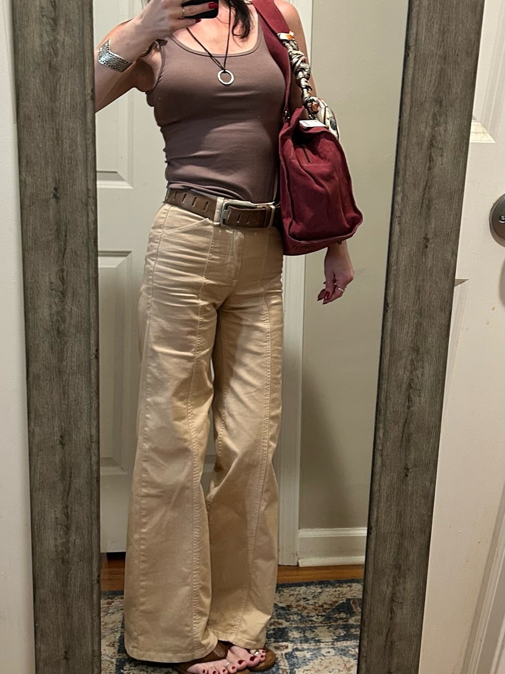 NWT Free People Salma Suede Tote Bag in Wine w/ Swag Bag Charm & Scarf - Picture 11 of 16